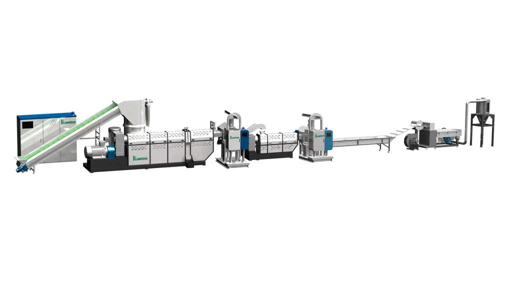 PE PP Double Extruder Pelletizing_line