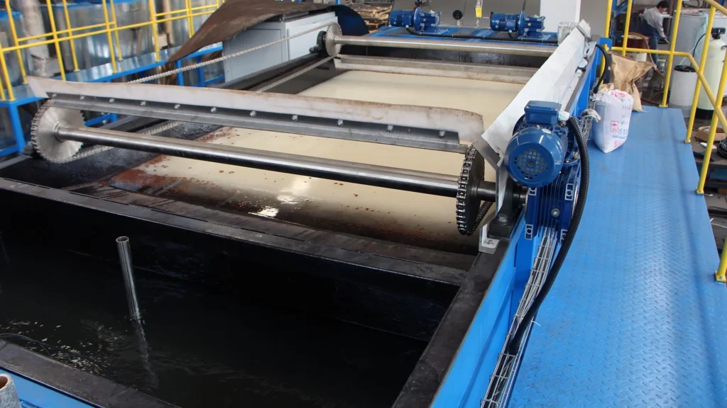 Industrial water filtration system in operation