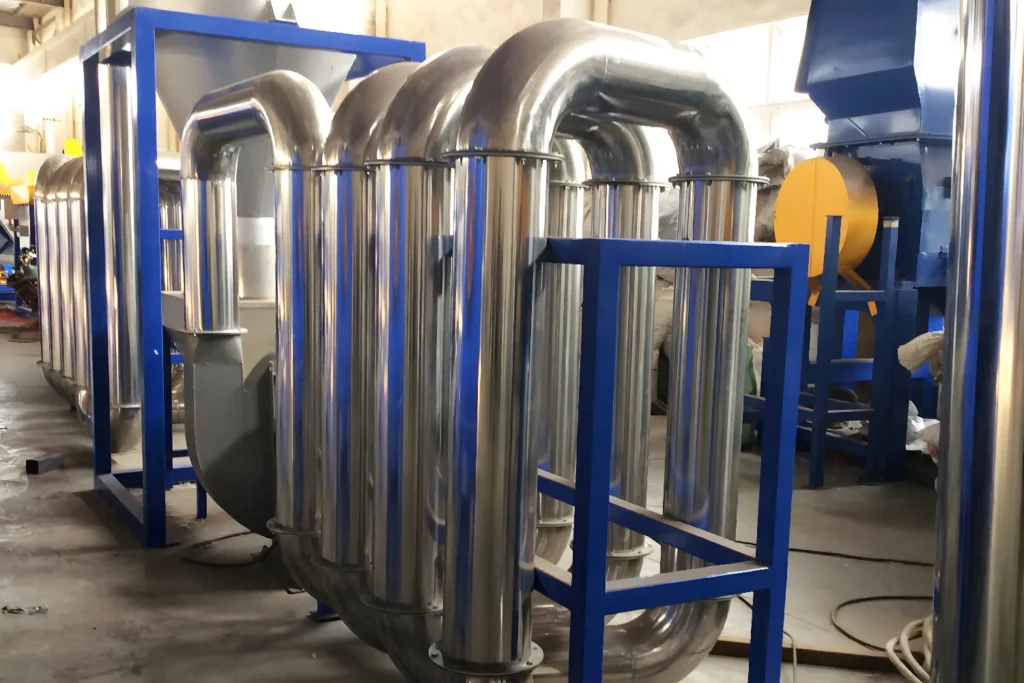 Industrial stainless steel ductwork and machinery