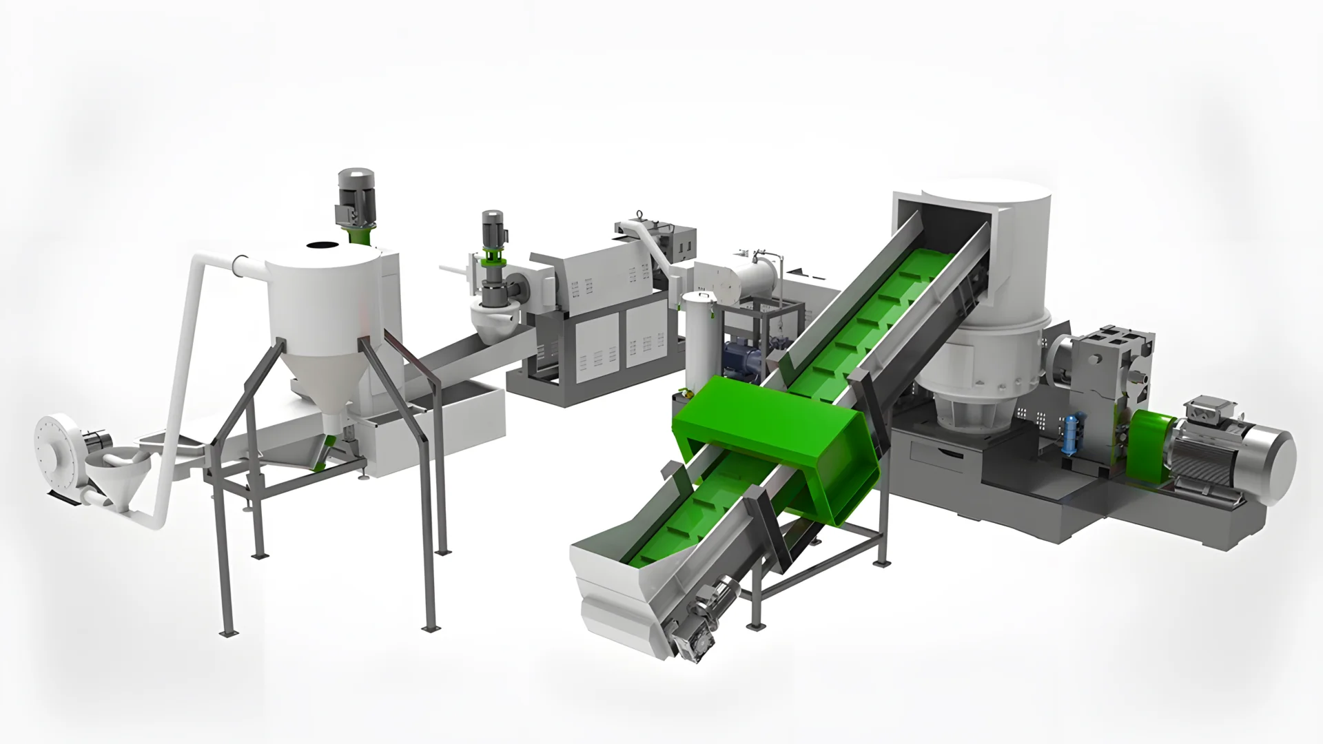 Industrial waste recycling machinery